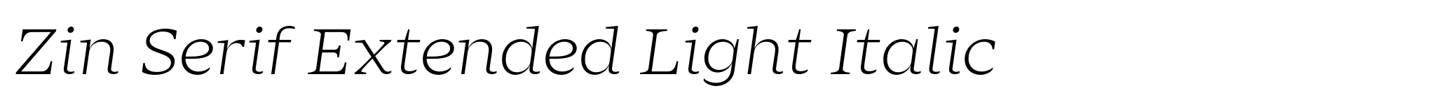 Zin Serif Extended Light Italic image